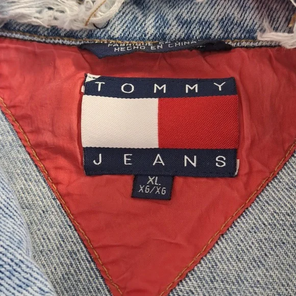 Destroyed Tommy Jean Jacket Size XL - Picture 9 of 17